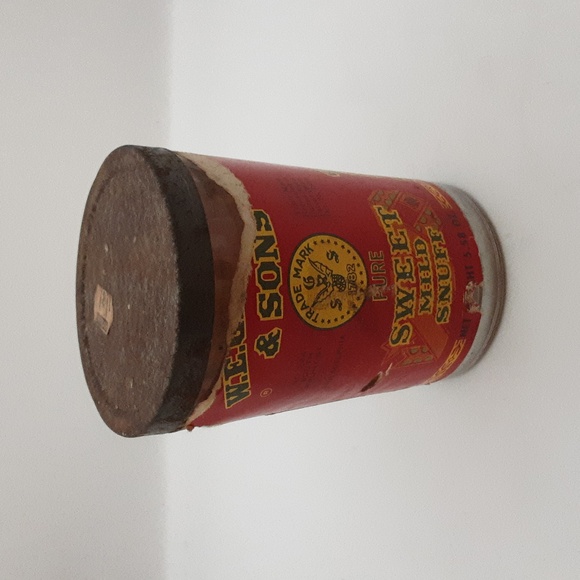 Vintage W E Garrett & Sons Snuff Jar 4" X 3" - Picture 3 of 8